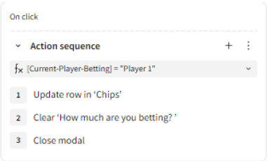 Sigma conditional action sequence