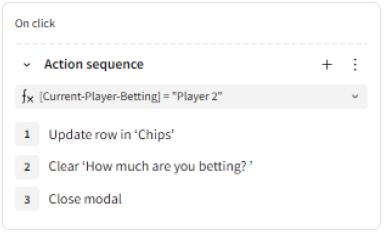 Sigma conditional action sequence